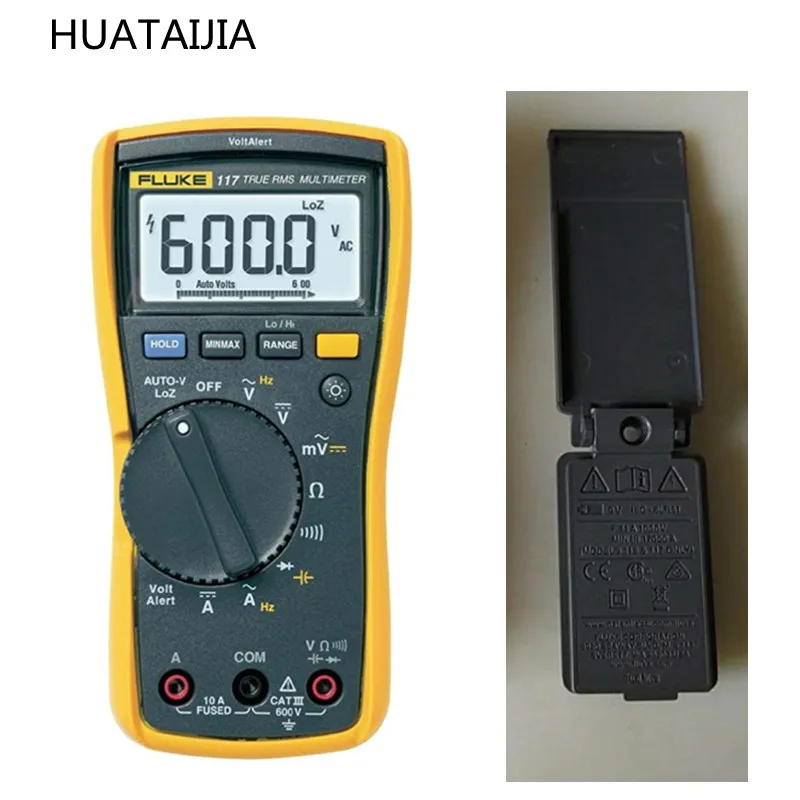 Fluke117-funda de bater&iacute;a original usada para Fluke 117, cubierta de bater&iacute;a Fluke 117 con soporte-1