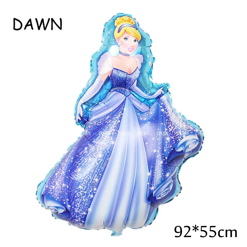 Cinderella 93*55 см большие Белль Золушка Белоснежка Принцесса фольга воздушные шары для маленьких девочек День Рождения украшения гелиевые шары подарок для детей - Цвет: Cinderella