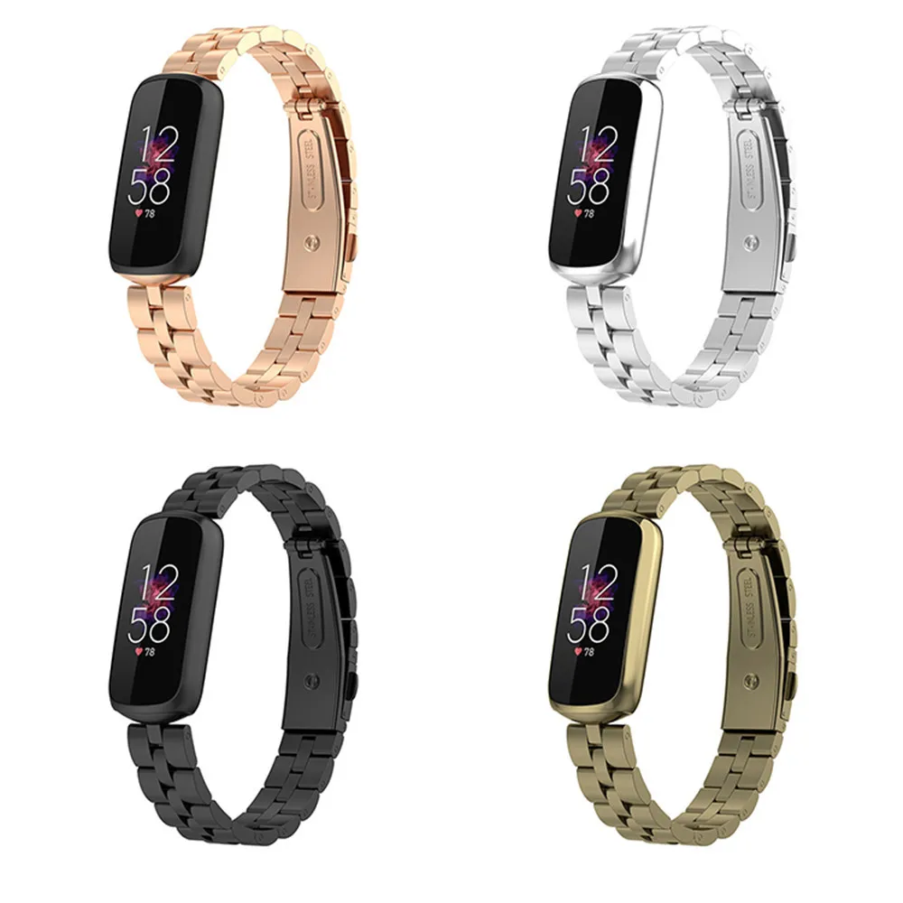 Сменный ремешок для часов Fitbit Luxe / Special Edition серебристый розовый золотой