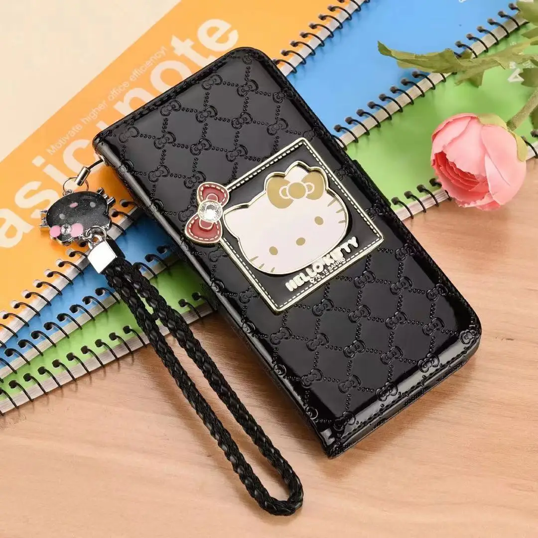 

Black Luxury Clamshell Cute Card Wallet Leather For iphone13 12 Pro Max 12mini 11pro Max XR X XsMax 6 6s 7 8 plus SE phone case