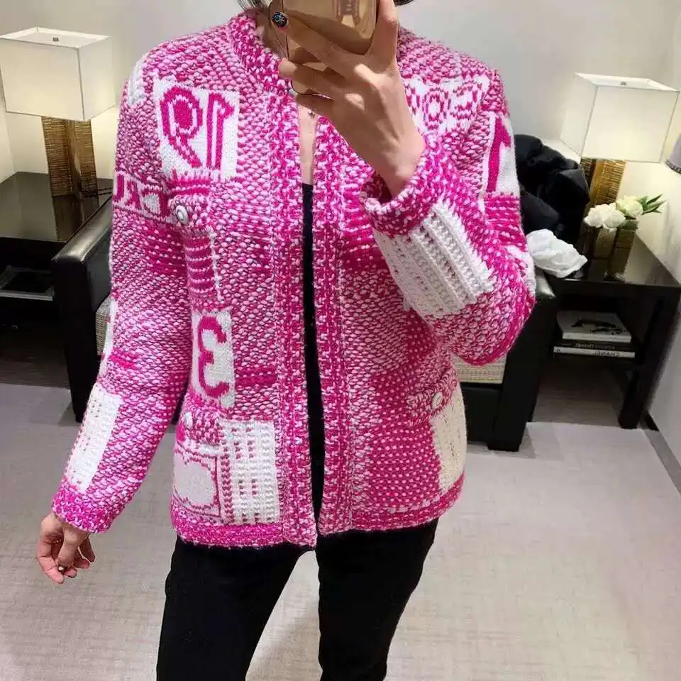 2020 шерстяной роскошный подиумный вязаный свитер по заводской цене кардиган