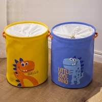 lovely cartoon dino laundry basket kids toys basket drawstring baskethome organizer bag foldable baskets for toyssundries