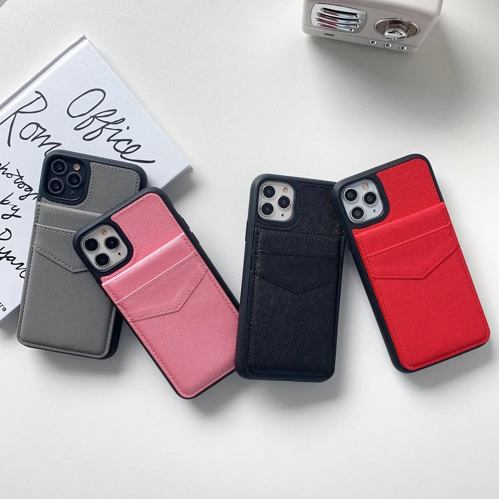 

DIKARCCI Luxury PD 4 Card Pocket wallet stand Design phone case for iPhone 11 12 pro XR XS Max 7 8 Plus Back Cover Accessory