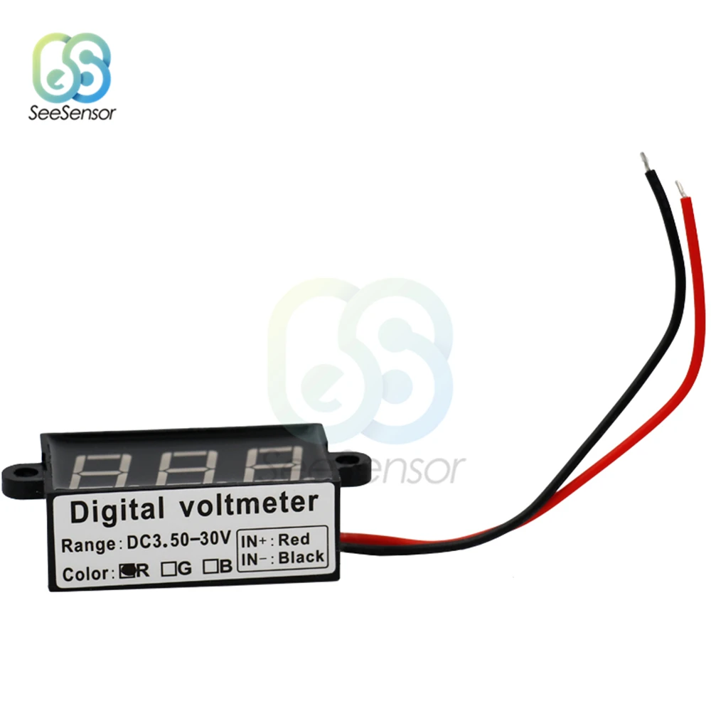 Водонепроницаемый цифровой вольтметр с светодиодный-дисплеем 3 5-30 в |