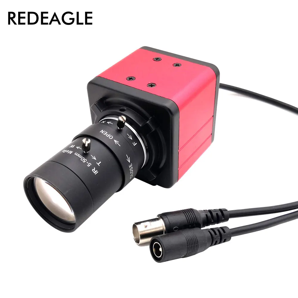 REDEAGLE Industrial 50mm 60mm Long Focal Length Manual Varifocal Zoom CS Mount 1200TVL Color CCTV BOX Analog Security Camera