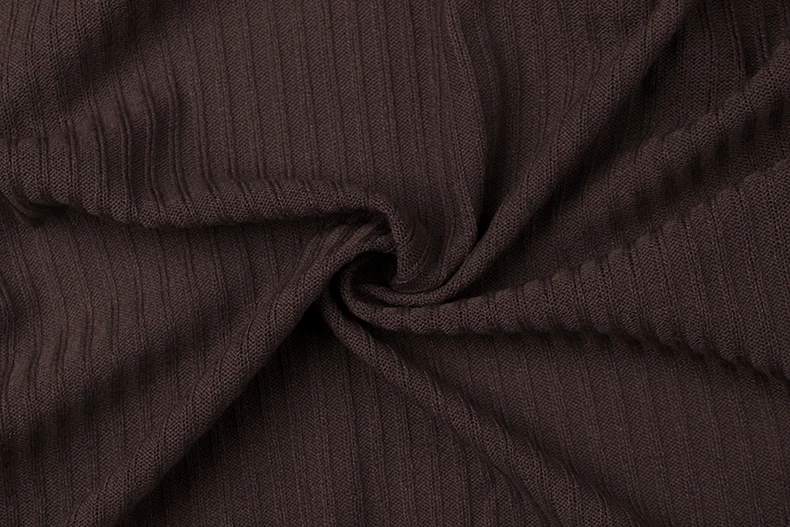 

New Fashion High Quality Women 2 Pcs Knitted Clothes Sets U Neck Long Sleeve Zipper Crop Top and Elastic Waist Long Pant