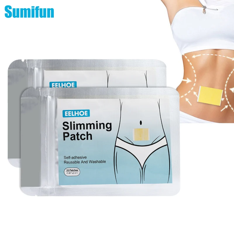 

10 pcs/ 1 Bag Slimming Plaster Weight Loss Belly Button Patches Lazy Fat Burning Slim Abdomen Legs Arms Herbal Shaping Sticker