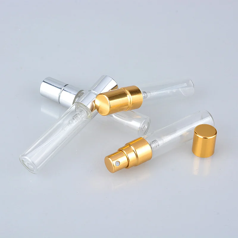 

5Ml Portable Spray Perfume Bottles Liquid Makeup Refillable Bottle Plastic Cap Glass Tube Travel Cosmetic Container
