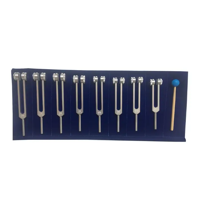 

8pcs 136.1HZ Aluminum Tuning Fork with carry pouch and Mallet for Ultimate Healing and Relaxation Nerve/Sensory