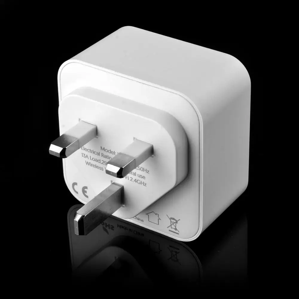 ELEOPARD 13A Tuya Wifi Smart socket mini UK plug WiFi remote control with Alexa Google home Energy Monitor | Электроника