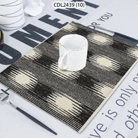 1 piece of geometric pattern strip printed napkin cloth home decoration table mat cloth tea towel coaster 4232 servilletas tela