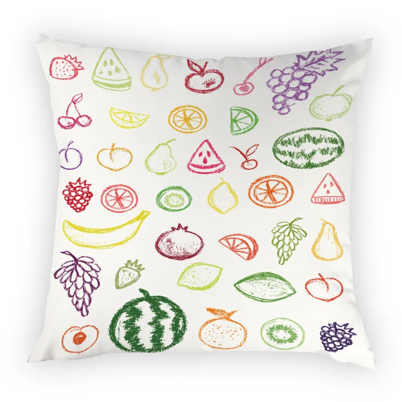 Женская Обложка дневная клубника банан арбуз яблоки персики узор персиковая