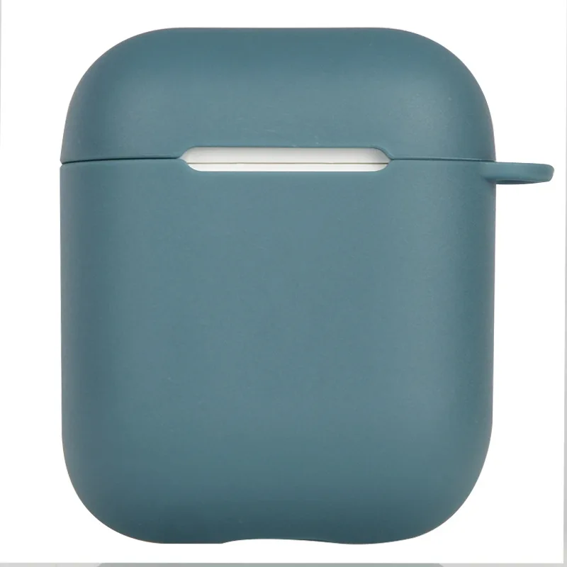 Private Custom Perfume Case for Apple Airpods 1 2 DIY Matte Colorful Glitter Macaron Soft TPU Cover Name Logo Text Customized - Color: Blue
