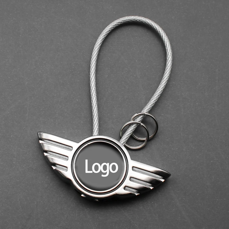 Модный 3D металлический + Плетеный автомобильный брелок для ключей BMW MINI Cooper Clubman R55