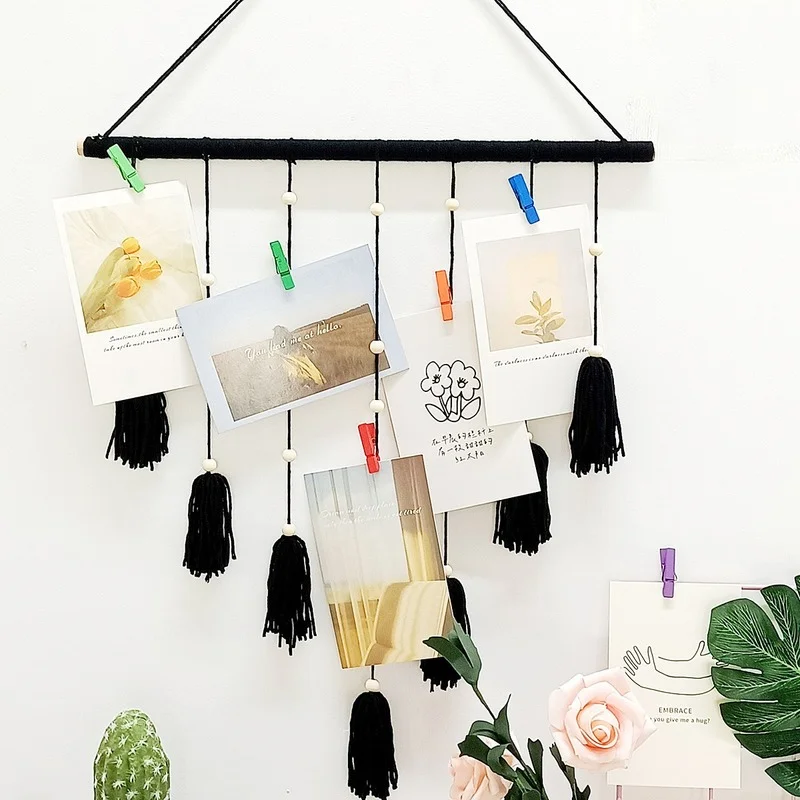 

INS Style Tassel Tapestry Photo Wall Hanging String Simple Home Accessories Children 's Room Bedroom Decoration
