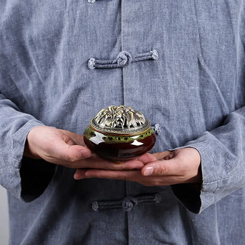 

13 Colors Portable Ceramic Incense Burners Censer Incense Holder for Home Living Room Decoration Ornament Yoga Incense Gift