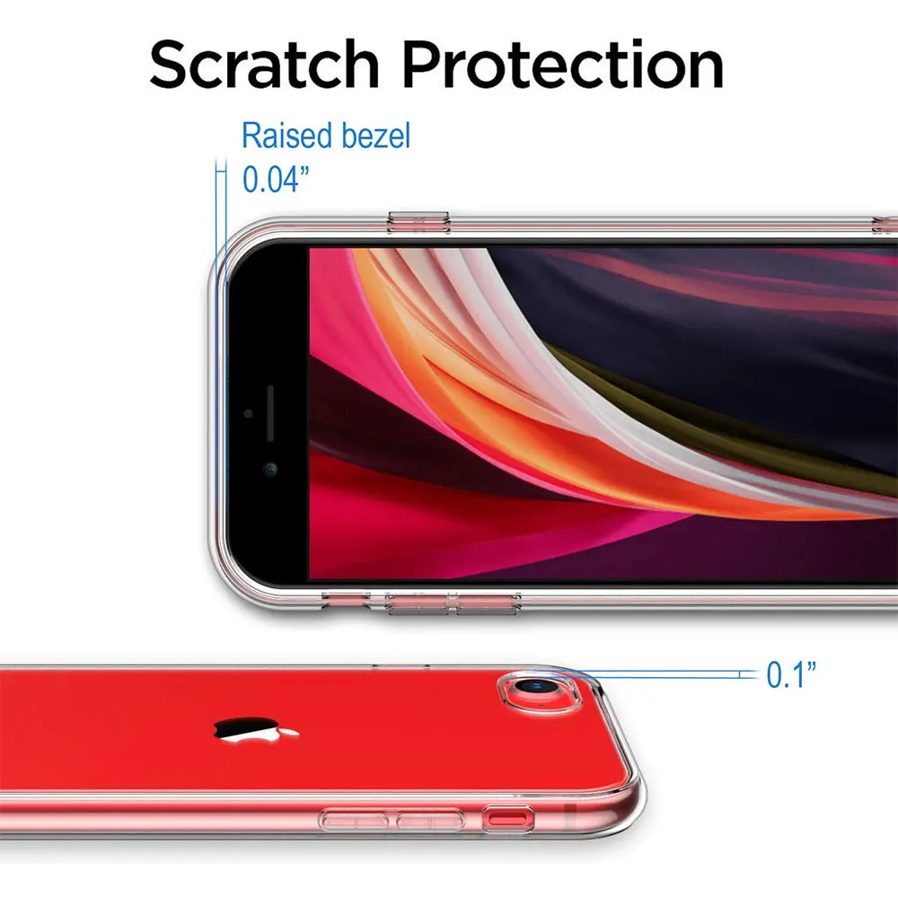 Прозрачный резиновый чехол из ТПУ для iPhone SE 2020 13 12 Mini 8 Plus 7 11 Pro Max XS X R XR 6S прозрачный