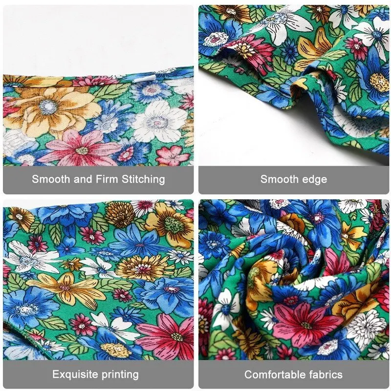 

2021 Spring New Short Sleeve Floral Dress Women Casual High Waist Sexy V Neck Print Dress For Woman Summer Knee Length Dress