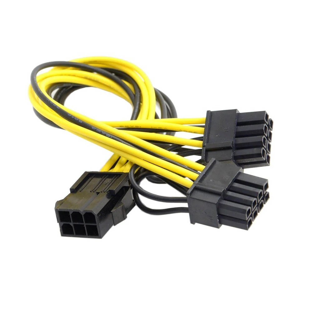 

batch of 8-pin PCI to 2 x PCIe 8 (6+2)-pin motherboard graphics video card PCI-e A splitter hub power extension cable