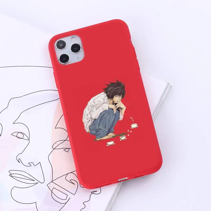 

Death Note Anime Ryuk kira Phone Case Candy Color for iPhone 6 7 8 11 12 s mini pro X XS XR MAX Plus high quality protective