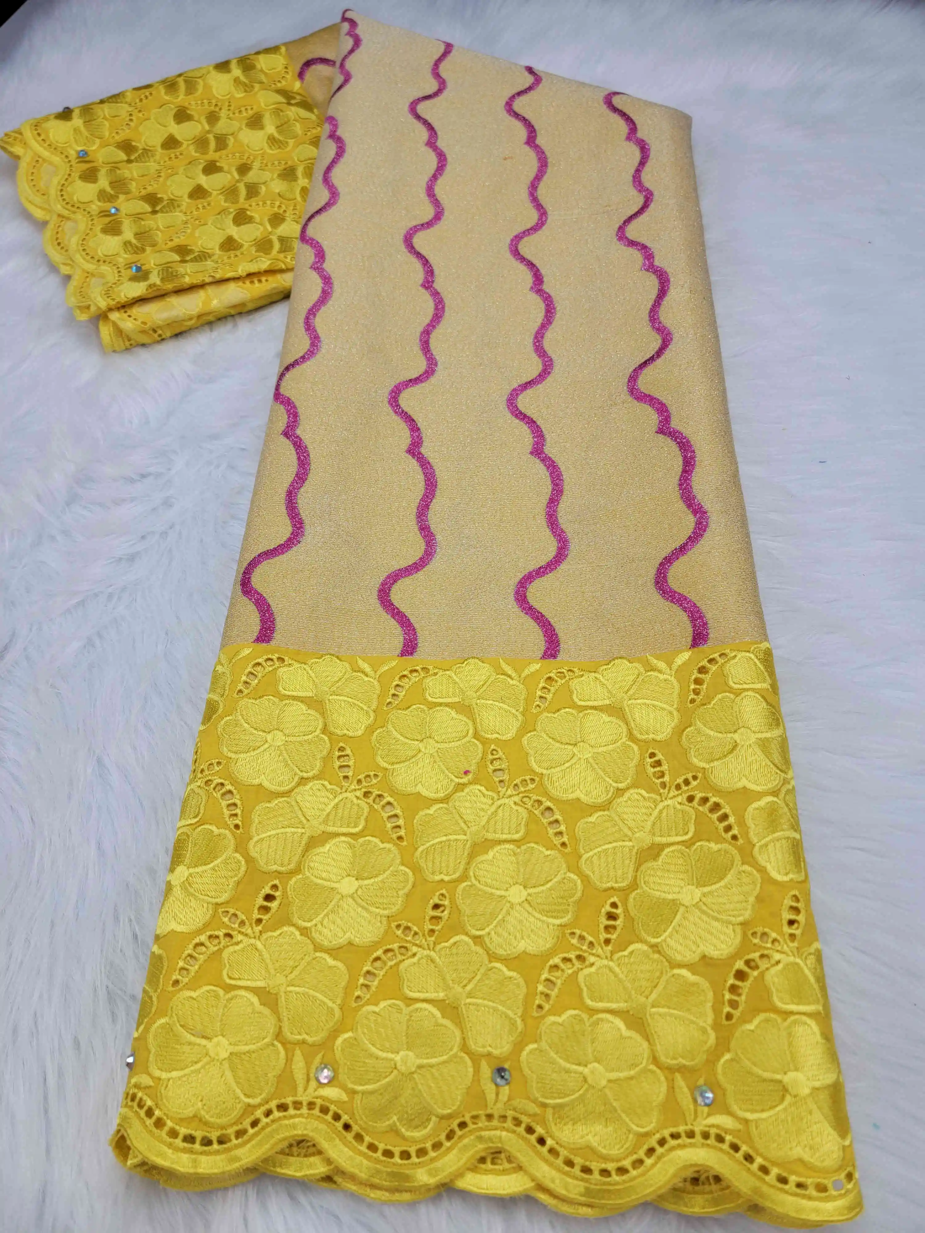 

French Lace Fabric 2021 High Quality 5 Yards Nigerian Lace Fabric African Tulle Lace Fabric For Party Dress HL1-12