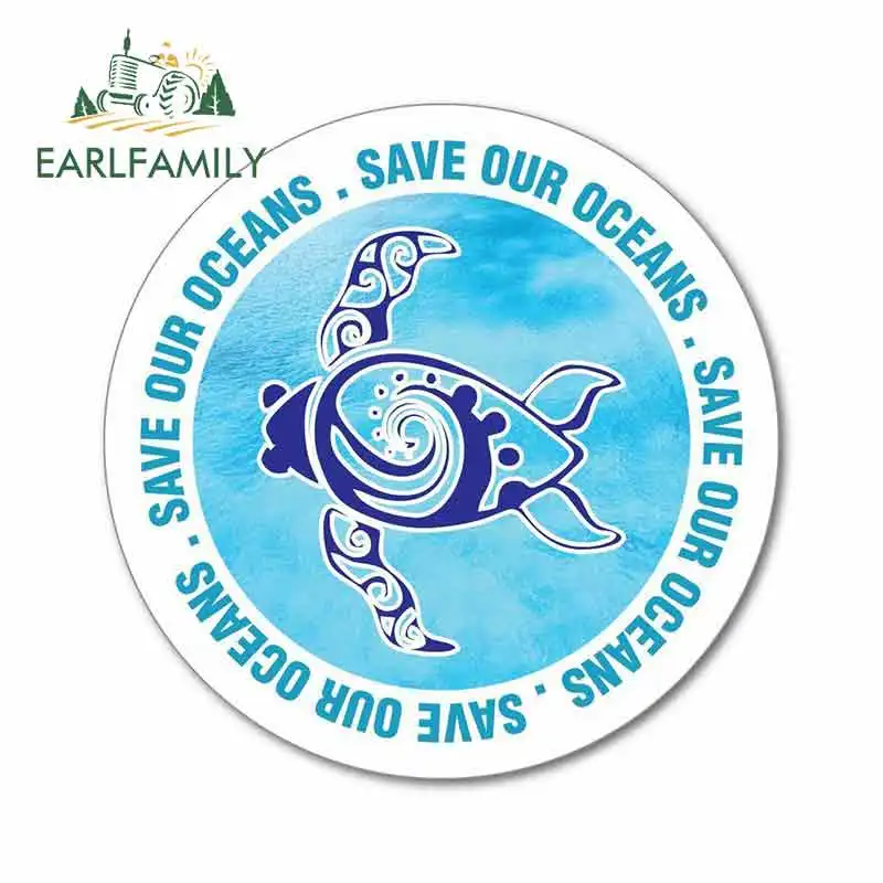 EARLFAMILY 13 см x для сохранения наших океанов черепахи морской синий материал морская