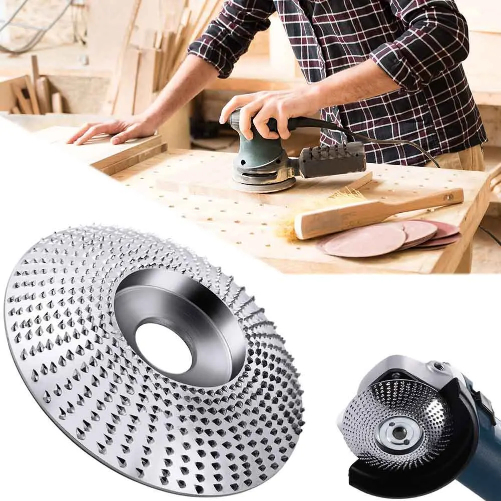 

4PCS Grinder Chain Disc Set Wood Grinding Wheel 12 Teeth Wood Shaping For Wood Polishing Grinding Wheel Tool Chainsaw Disc