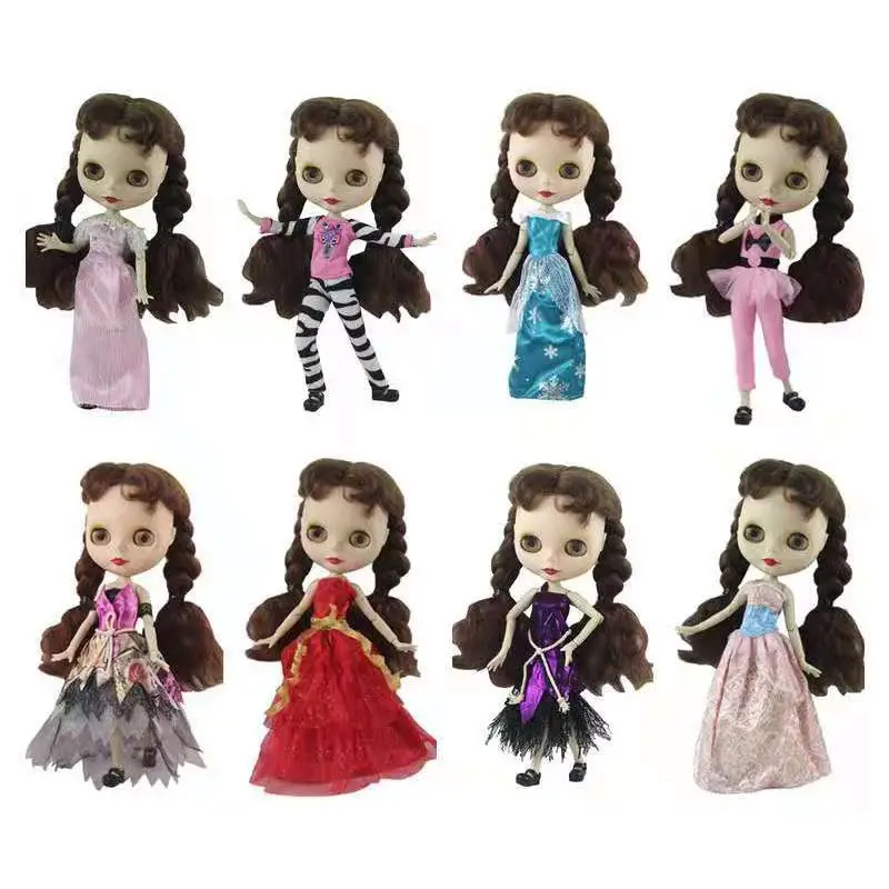 

Fashion Blyth Doll Clothes Set Outfits Dress for Azone for Blythe Clothes 1/6 BJD Dolls Accessories Kids Dollhouse Toy Girl Gift