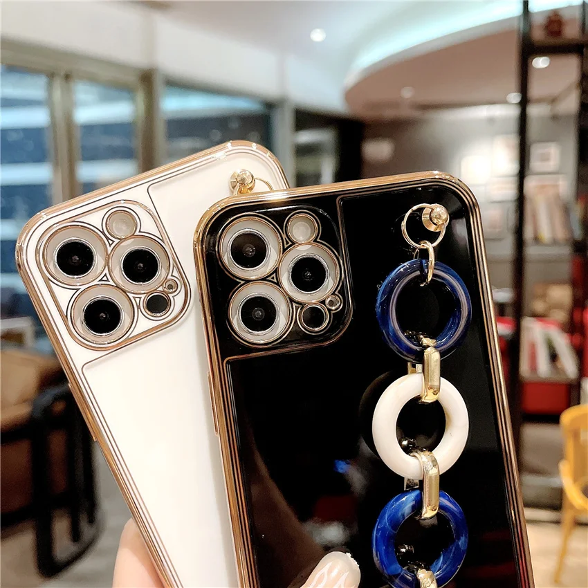 Роскошный Винтажный чехол для телефона с янтарным браслетом Для iphone 11 12 Promax Mini XS