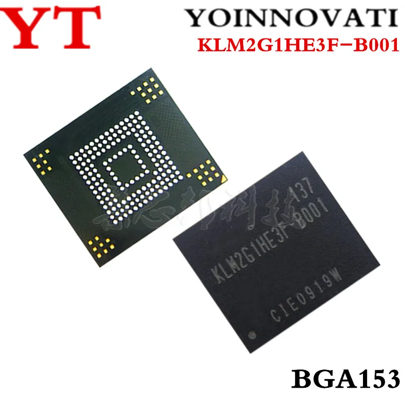 10 шт./лот KLM2G1HE3F-B001 BGA памяти на носителе EMMC KLM2G1HE3F B001 BGA153 | Электронные компоненты и