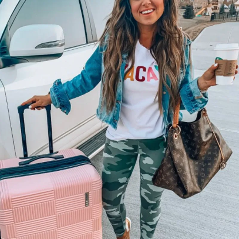 Женская футболка с коротким рукавом белая Повседневная буквенным принтом лето