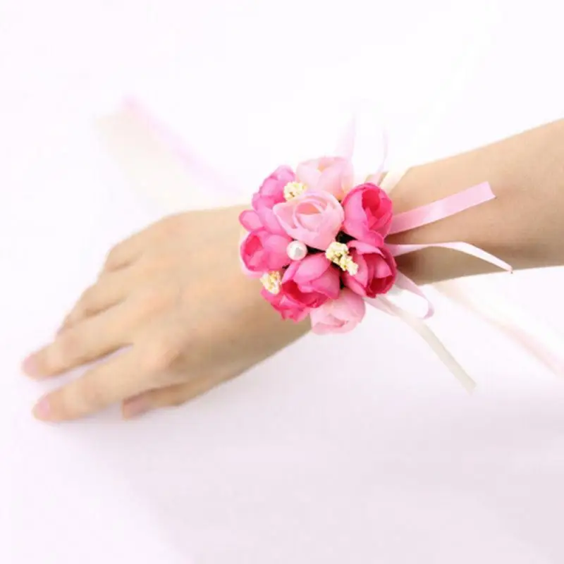 Имитация розы кружевной корсажный Декор для девочек искусственный браслет