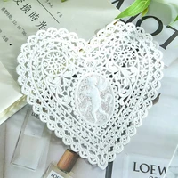 3 pcs heart lace edge craft paper junk journal ephemera angel lace diy album craft paper scrapbooking material paper packs