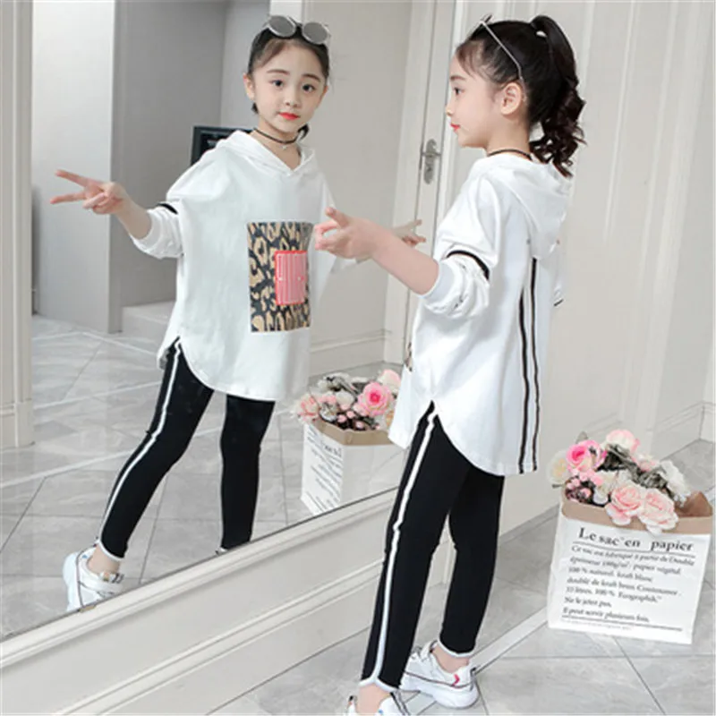 2019 Letter printing Baby Girls Clothes Sets Autumn spring Casual Cotton Children Tracksuit Long sleeve Hoodie + Pants 2Pcs Suit | Детская
