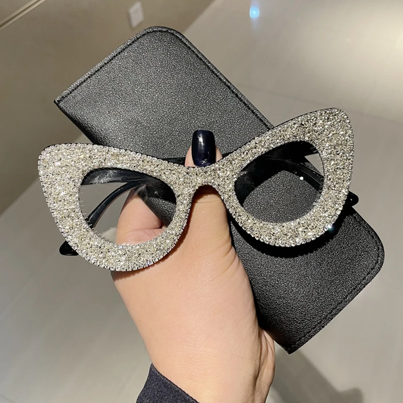 

Luxury Brand Designer Cat Eye Sunglasses Women 2022 Oversized Eyeglasses Fram Ladies Customize Reading Glasses