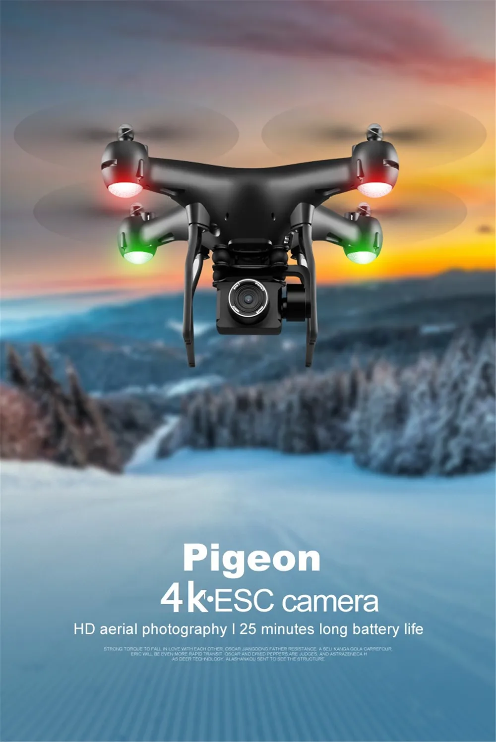 4K Квадрокоптер Дрон с hd камерой 1080p 4 светодиодный Дрон пульт дистанционного управления Дрон вертолет полета 25 минут Rc игрушечные Дроны для детей S32T