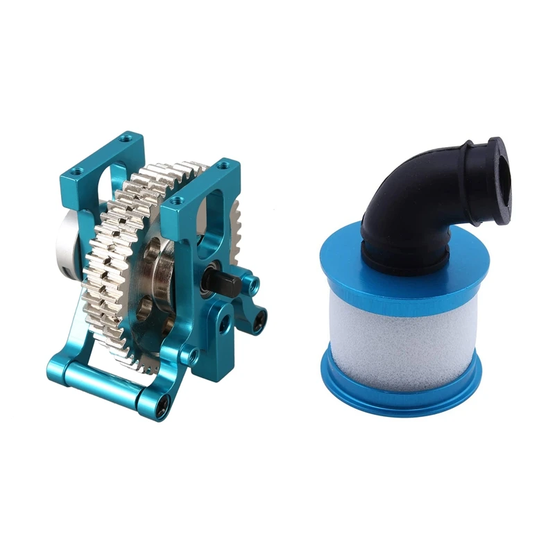 

1 Set Metal Gears Two Speed Transmission Complete & 1Pcs 04014 Upgrade Parts Alum Capped Air Filter Cover