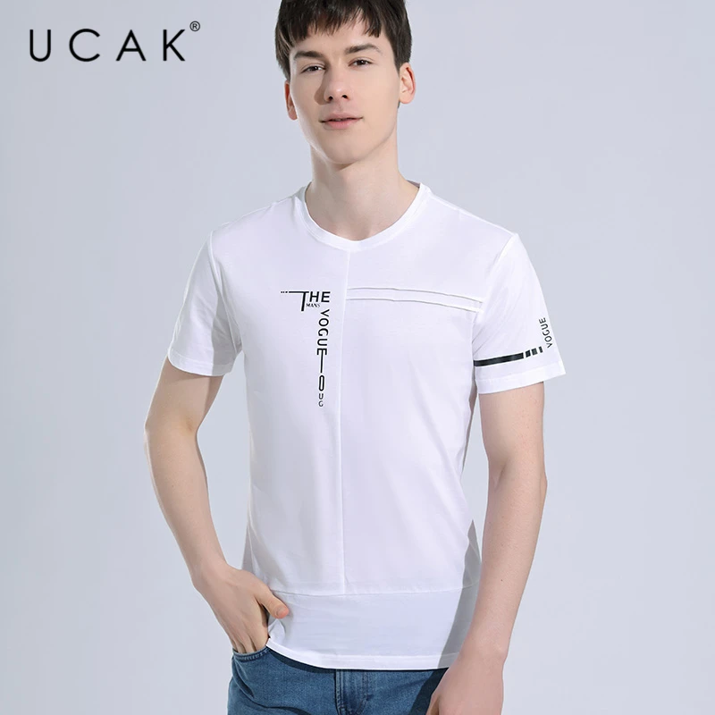 

UCAK брендовые классические солнцезащитные очки с О-образным вырезом натуральный хлопок футболка с короткими рукавами Новая летняя футболка...