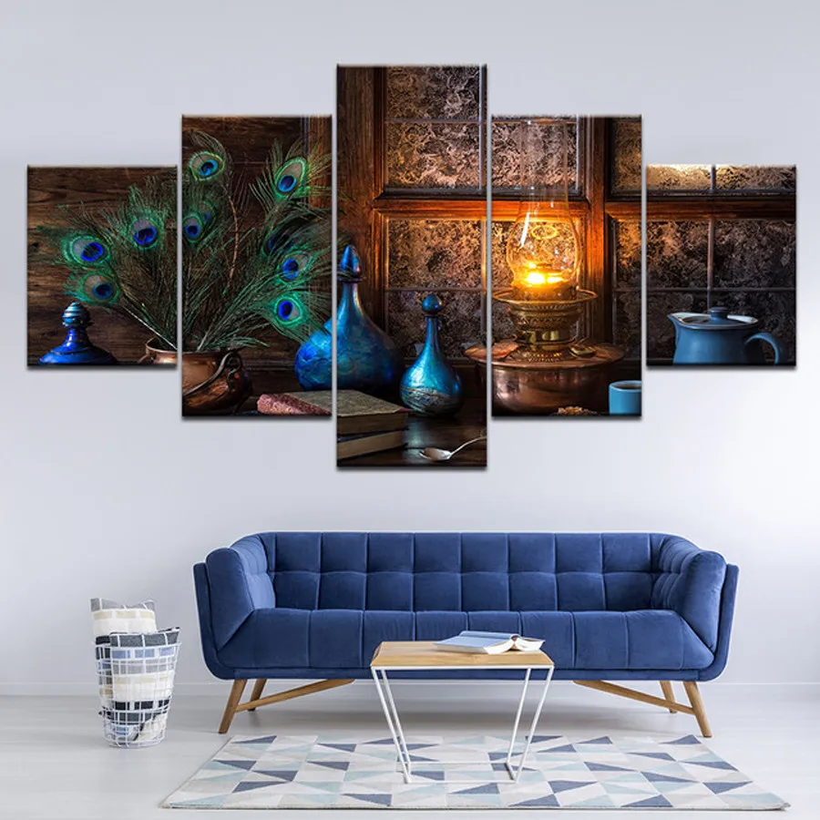 

5pcs/set 5D DIY Diamond Painting Peacock feather Embroidery with Diamonds Cross Stitch Rhinestone pictures Mosaic painting