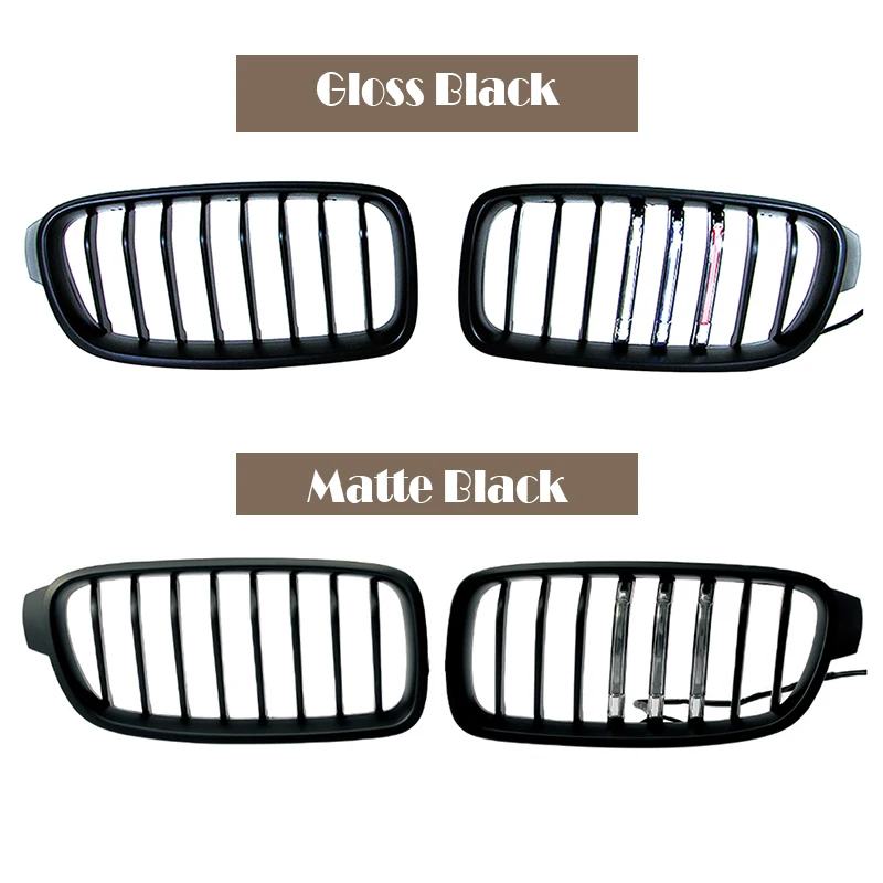 

Автомобильные передние гоночные грили для BMW F30 F31 F35 3 серии 2018 2017-2012 320i 325i 328i 335i, Светодиодные решетки, аксессуары