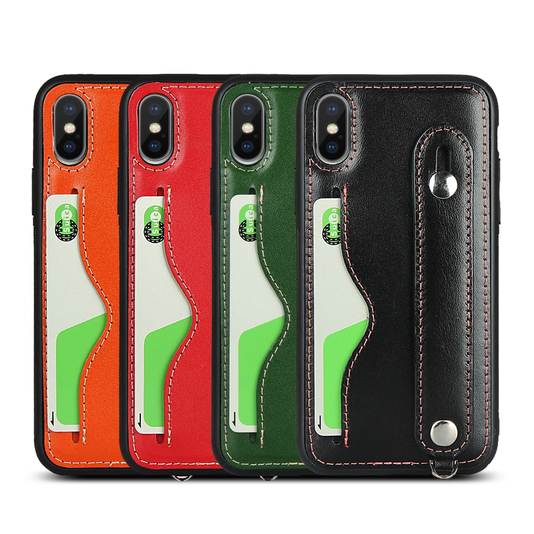 

Genuine Leather Case for Apple iPhone X Xs Max with 1 Card Slots Luxrury Protective Back Cover for iPhone XR Retro Business