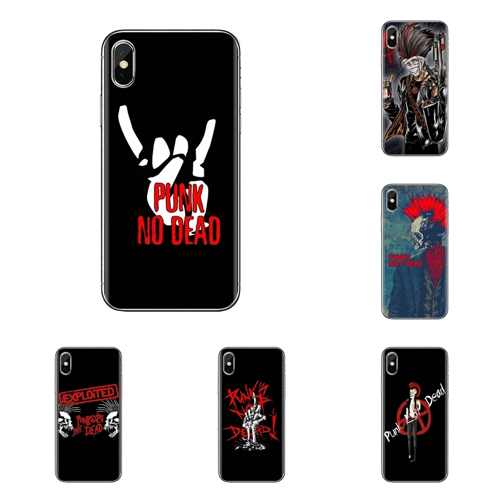 Прозрачные мягкие чехлы для sony Xperia Z Z1 Z2 Z3 Z5 compact M2 M4 M5 C4 E3 T3 XA huawei mate 7 8 Y3II Punks not dead| |