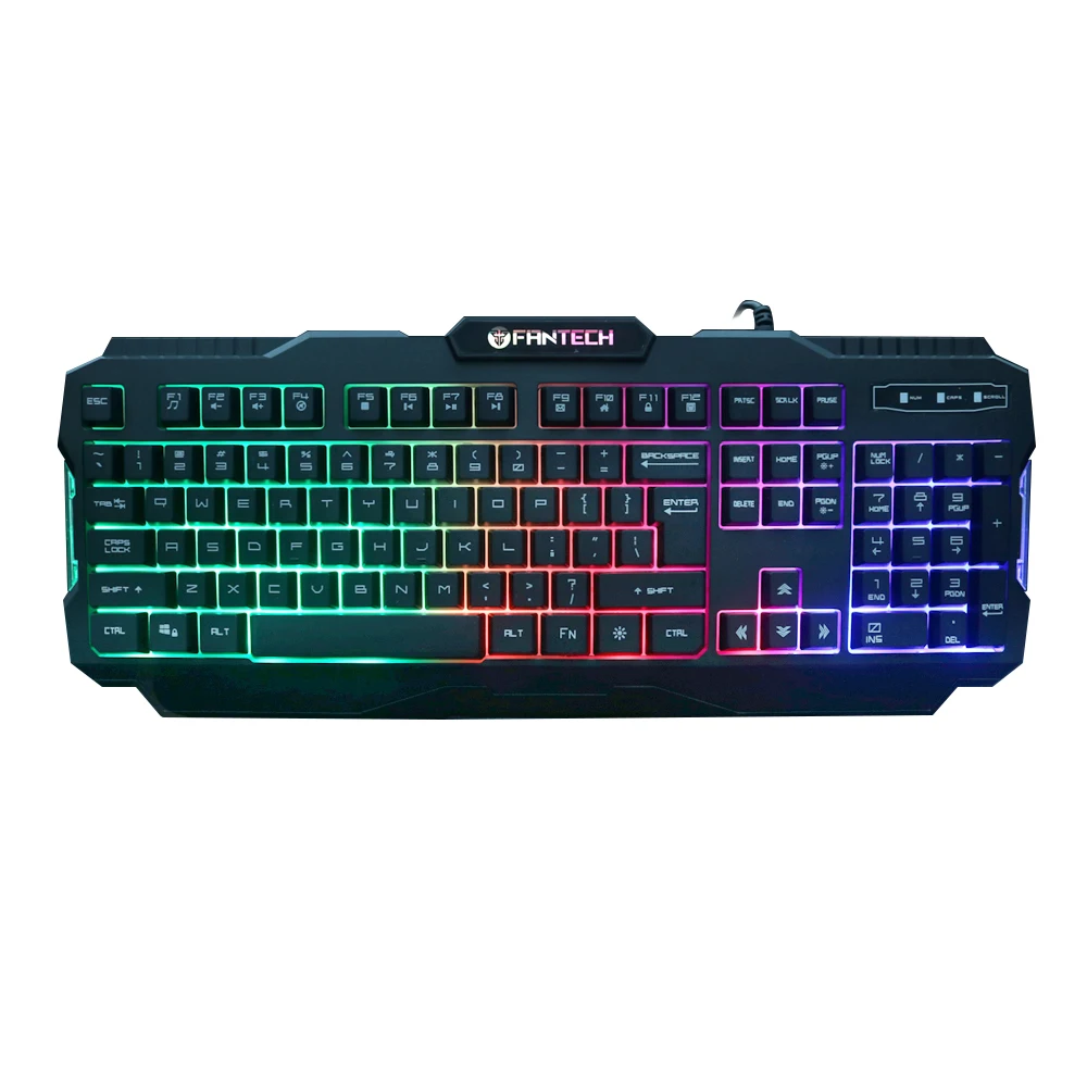 Игровая клавиатура FANTECH K511 игровая с подсветкой USB 104 резиновые колпачки для