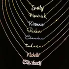 Именные ожерелья из нержавеющей стали для женщин, индивидуальное золотое ожерелье-чокер, ювелирные изделия, кулон-табличка с именем