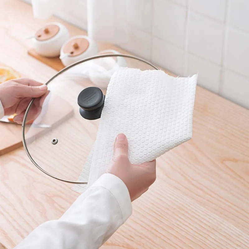 

Thick Cleaningcloth Dishcloth Oil-free Kitchen Disposable-Washing Lazy Cleaningcloth Wet And Dry Dual Purpose Scouring Pad