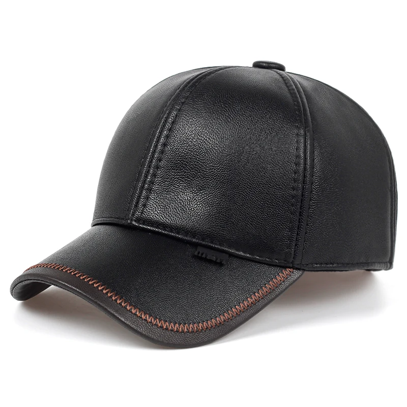 

2022 New Fur One Solid Color Baseball Cap Fashion Outdoor Windproof Old Hat Thick Warm Hats male Autumn Winter Caps