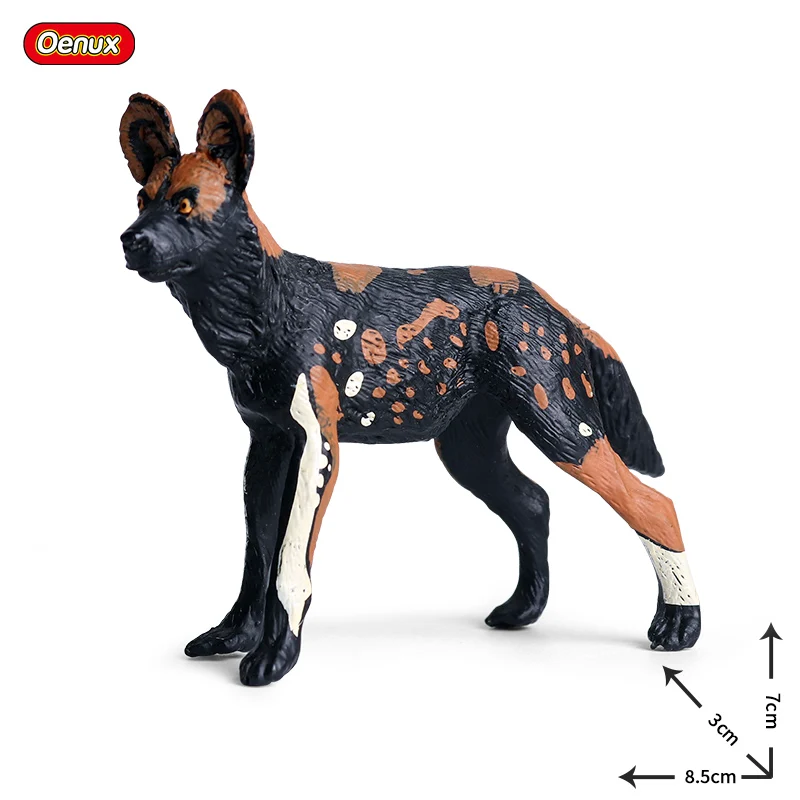 without box Oenux оригинальные дикие животные Leopard Lion Модель фигурка Альпака Павлин Статуэтки-пауки миниатюрная Коллекция игрушек для детей - Цвет: without box
