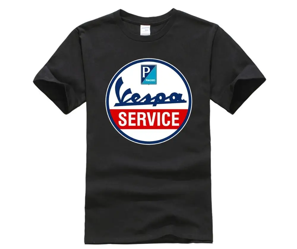 Классическая Piaggio Vespa сервис Футболка мужская футболка Lambretta скутер Gilera Derbi Moto Guzzi