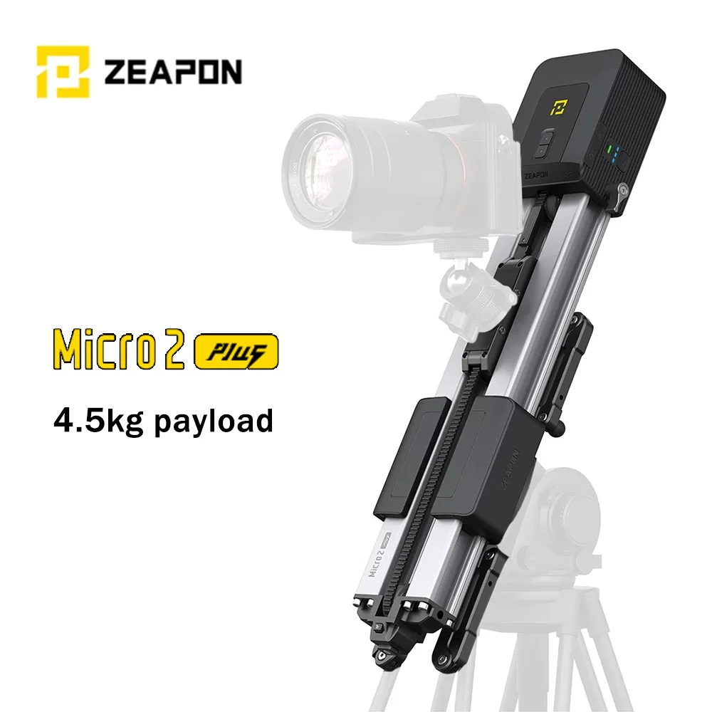 

Zeapon Micro 2 Plus моторизованный ручной слайдер для камеры с двойным расстоянием параллельная Макросъемка DSLR слайдер сверхбесшумный двигатель