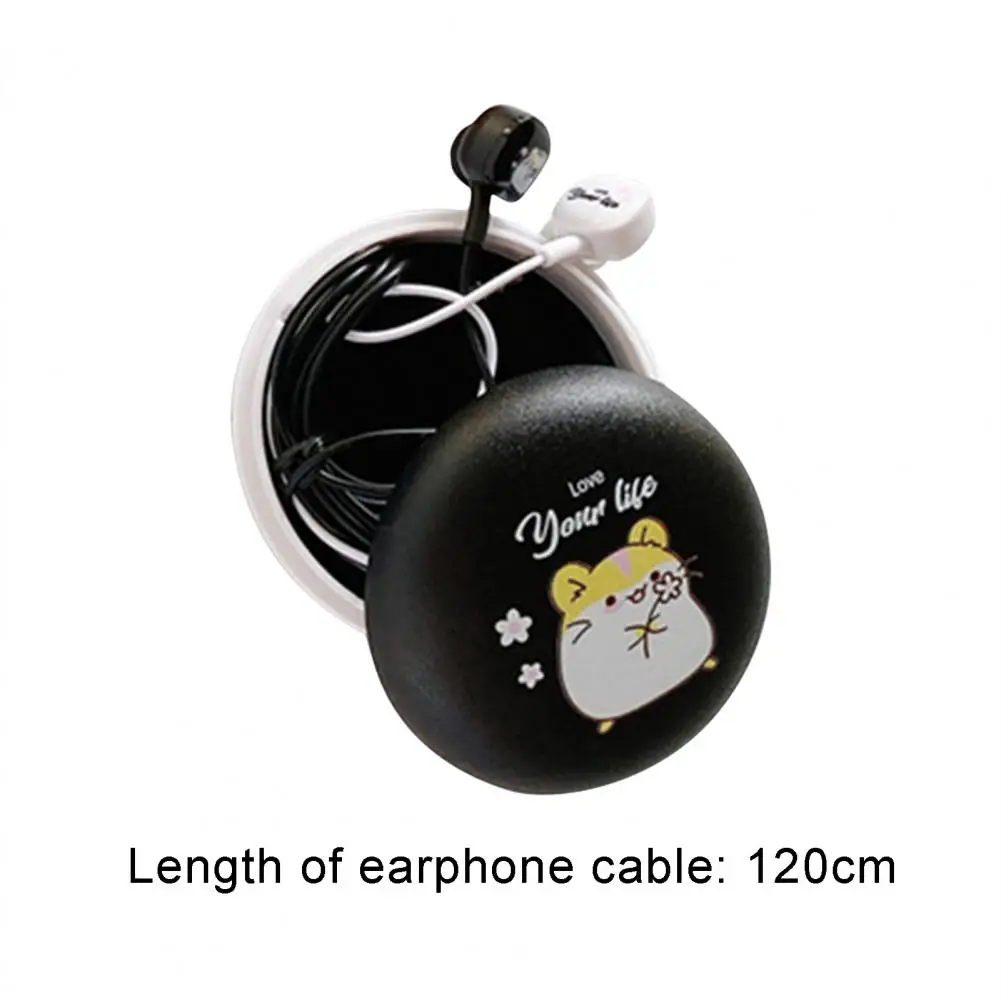 

Universal 3.5mm Jack Headphone Wired HiFi Stereo Bass In-ear Headset Noise Reduction Earphone With Cartoon Storage Box For Music